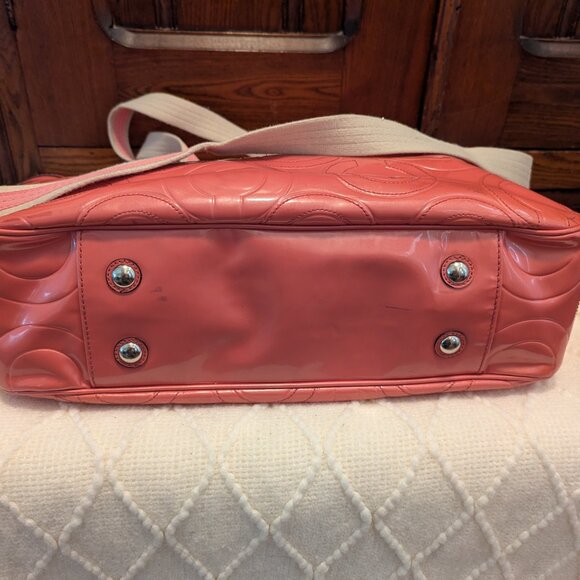 COACH PATENT LEATHER DIAPER BABY BAG MULTIFUNCTION TOTE 16977 - Picture 6 of 13